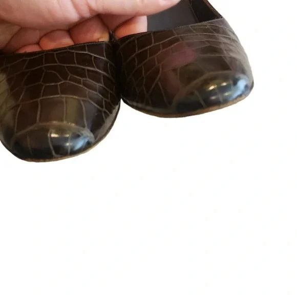 Balenciaga Brown Alligator/Leather Woman's 4" Heel Size 40 = US 10 - Picture 12 of 12